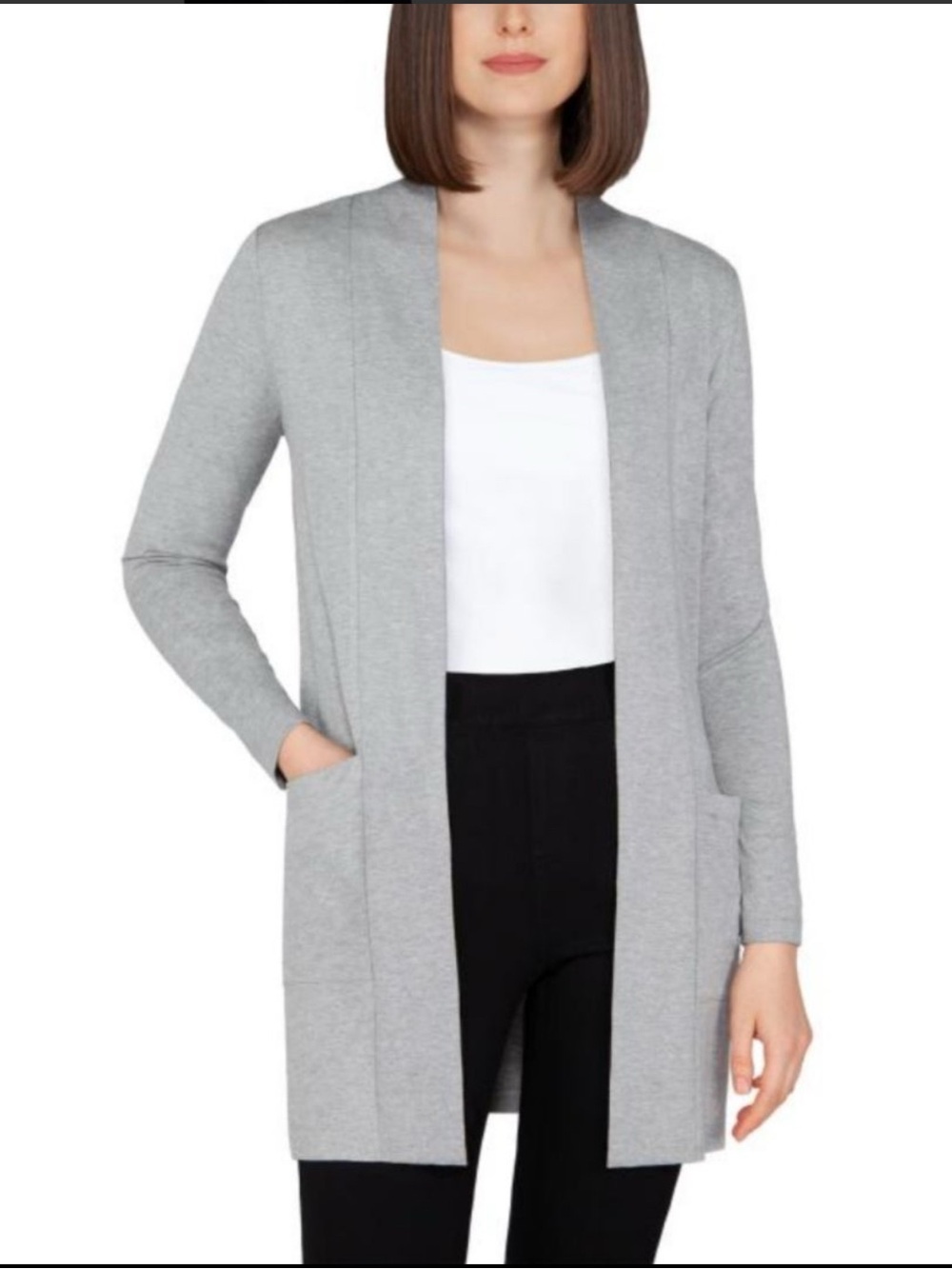 Tahari Grey Cardigan- NWOT